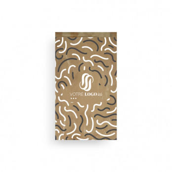 Sachet 1-2 viennoiseries personnalisé en papier 12 + 5 x 25 cm - Impression jusqu'à 3 couleurs