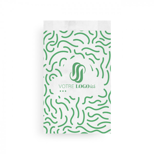 Sachet à viennoiseries (5/6) personnalisé en papier 19 + 6 x 34 cm - Impression jusqu'à 3 couleurs