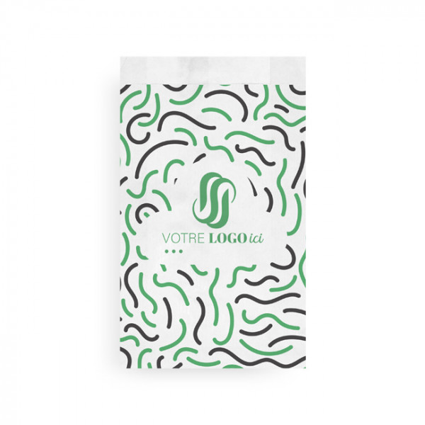 Sachet à viennoiseries (5/6) personnalisé en papier 19 + 6 x 34 cm - Impression jusqu'à 3 couleurs