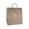 Sac cabas personnalisé en papier kraft 31 + 20 x 32 cm -Poignées torsadées - Impression 1 couleur ou quadrichromie