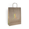 Sac cabas personnalisé en papier kraft 32 + 11 x 42 cm -Poignées torsadées - Impression 1 couleur ou quadrichromie