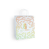 Sac cabas personnalisé en papier blanc 27 + 16 x 31 cm -Poignées torsadées - Impression 1 couleur ou quadrichromie