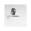 Serviette personnalisée en papier ouate blanc 24x24 - 2 plis