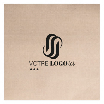 Serviette personnalisée en papier molletonné kraft 40 x 40 - Impression 1 à 2 couleurs