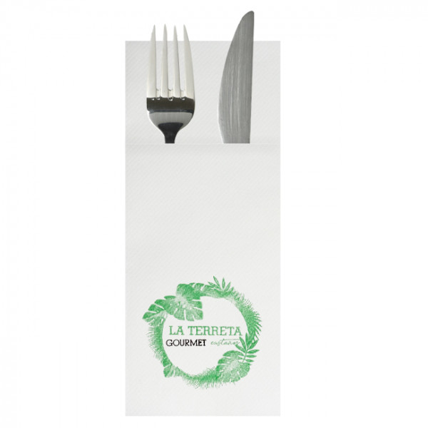 Serviette personnalisée en soft blanc 30x40 - Impression 1-2 couleurs