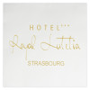 serviette personnalisée soft blanche 40x40cm hotel royal lutetia bistrot place votre logo ici 2 plis 1-2 couleurs