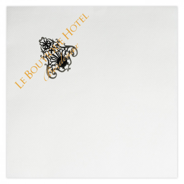 Serviette personnalisée soft blanc 40x40 - 1-2 couleurs